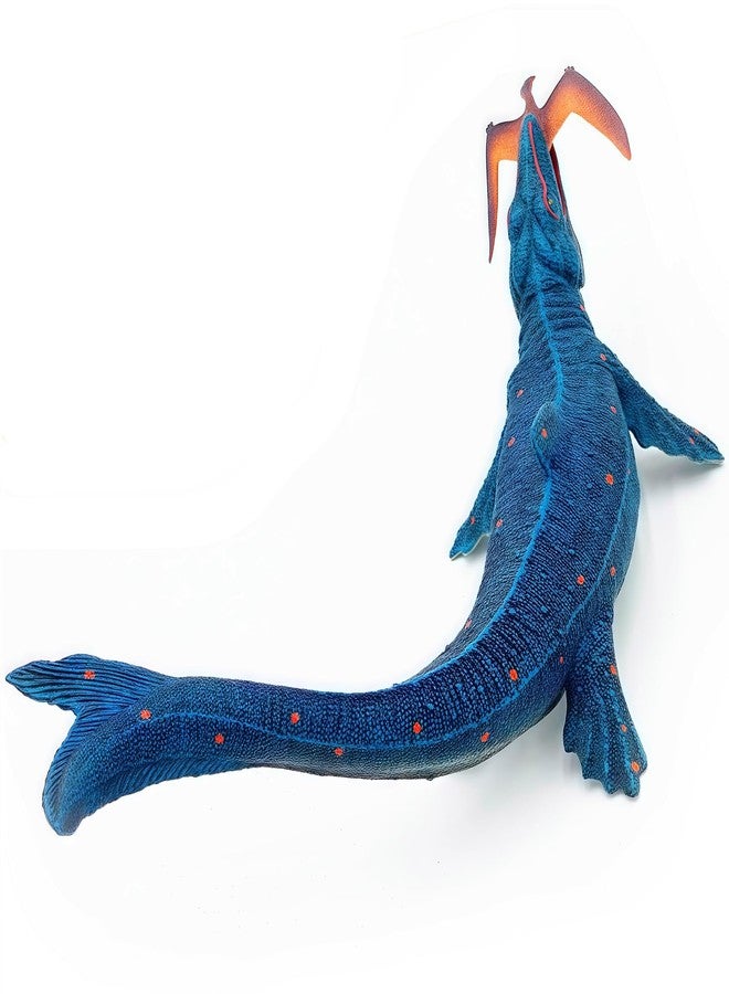 Higherbros Mosasaurus Toy with Openable Jaws Catching A Pterosaur Ocean World Realistic Marine Animal Creature Action Figure, Great for Bath Toy, Birthday Gifts for Kids - Image 2